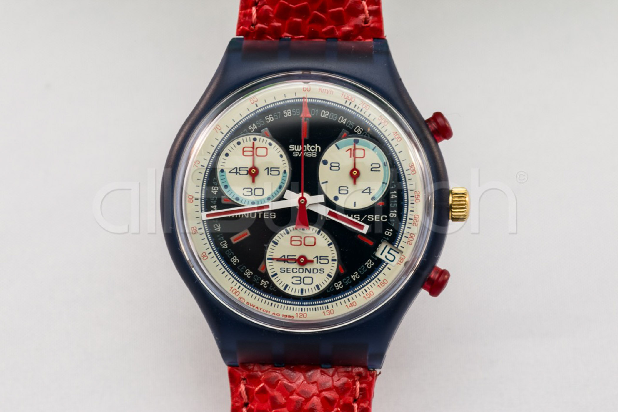 Swatch Chrono Rallye SCM403 スウォッチ クロノ 革ベルト 腕時計 