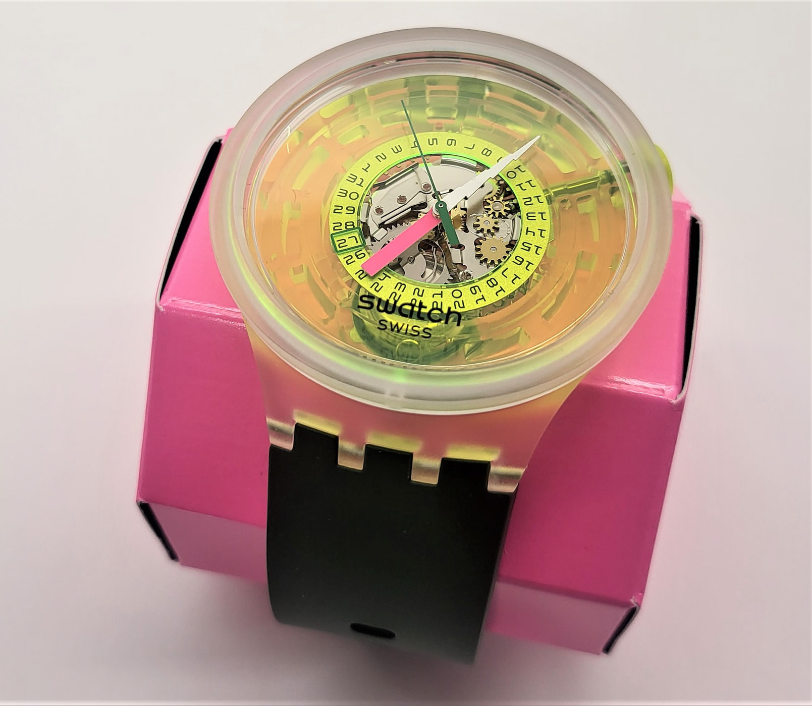 Neon Armbanduhren Herren Swatch SB05K400 SWATCH BLINDED BY NEON