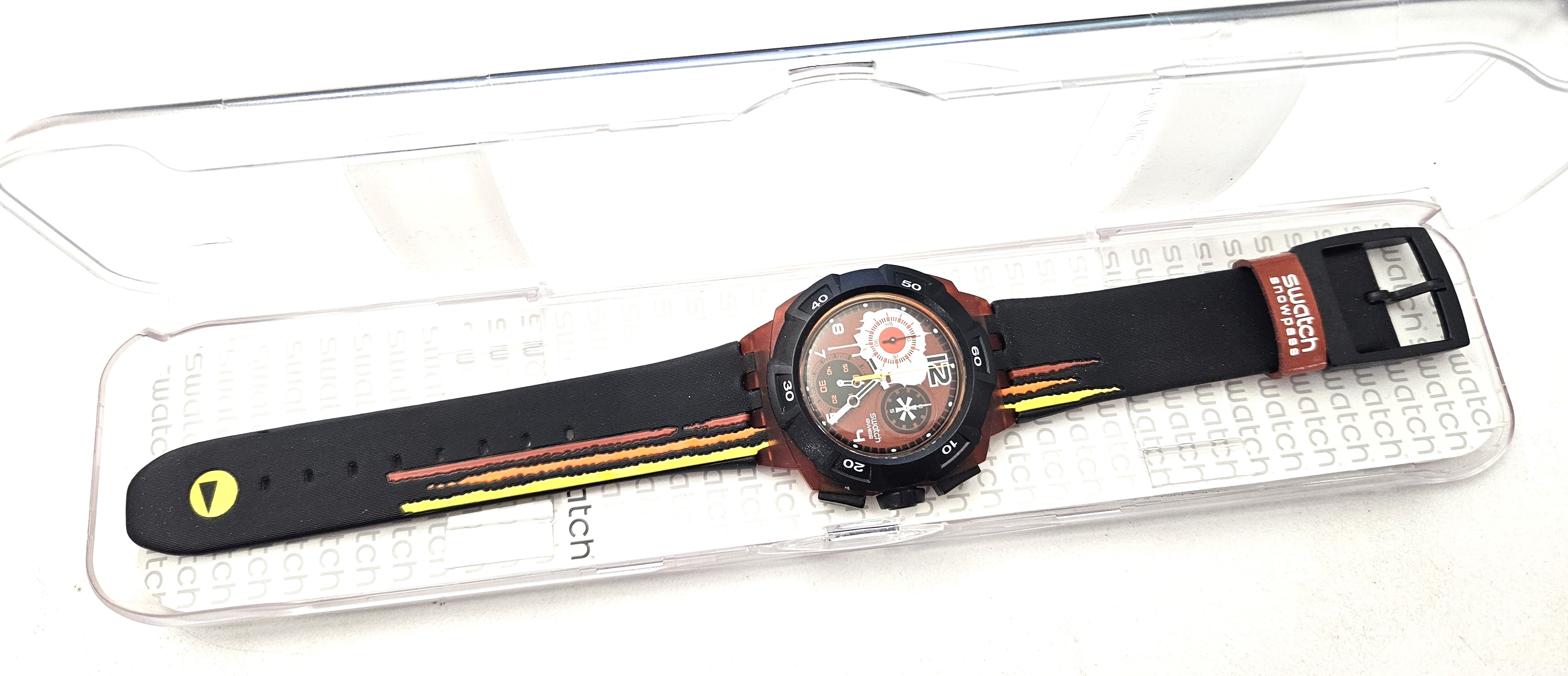 Swatch Chrono 2008 - SUKR100 - Reddish black (Funzione Snowpass) -nuovo